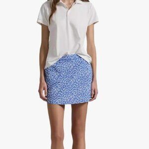 RLX Ralph Lauren Women's Abstract Blue Rose Aim Golf Skort